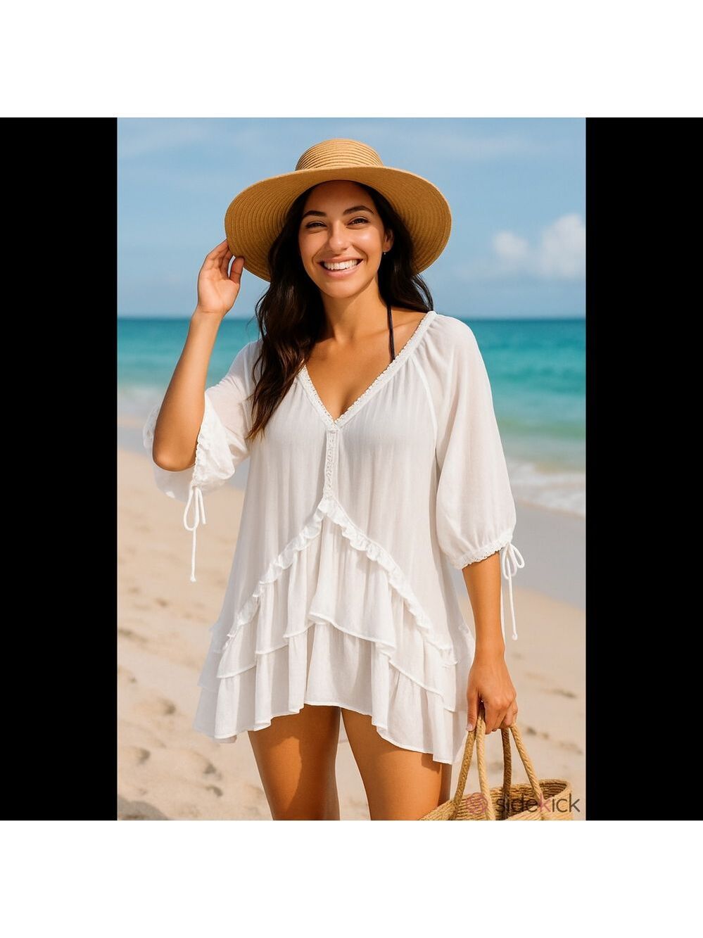 Aerie Ruffle Sheer Tiered Swim Cover-Up